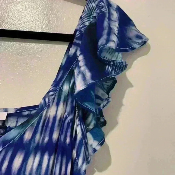 NWT Olivaceous Blue Print Maxi Dress - Picture 7 of 11